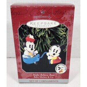 Vintage Hallmark Keepsake Ornament 1998 Make Believe Boat Baby Mickey & Co.